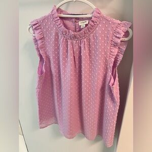 Sleeveless ruffle blouse